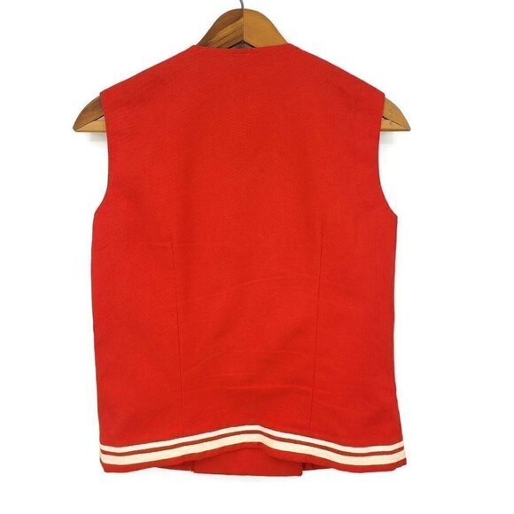 Vintage Country Set Blouse Womens 11 Red Sailor Top Sleeveless Anchor - Picture 3 of 5